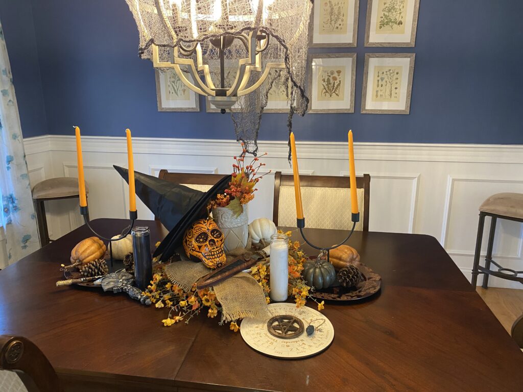 Dining Room Table Samhain Altar